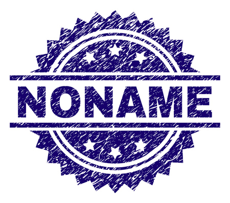 NONAME stamp seal watermark with distress style. Blue vector rubber print of NONAME caption with corroded texture.のイラスト素材