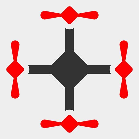 Quadcopter v2 raster icon. Illustration contains flat quadcopter v2 iconic symbol isolated on a white background.の写真素材