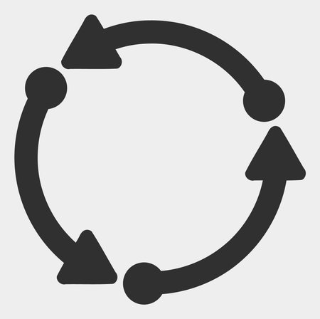 Rotation direction raster pictogram. Illustration contains flat rotation direction iconic symbol...