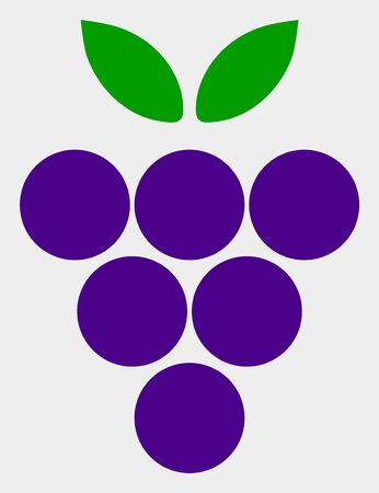 Grape berry raster icon. Illustration contains flat grape berry iconic symbol isolated on a white background.の写真素材