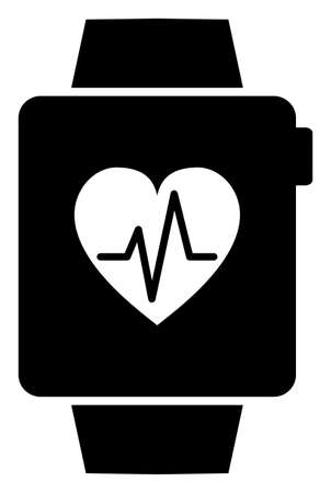 Health tracker watches raster icon on a white background. An isolated flat icon illustration of health tracker watches with nobody.の写真素材