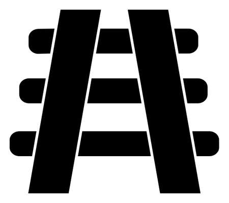 Railroad raster icon on a white background. An isolated flat icon illustration of railroad with nobody.の写真素材