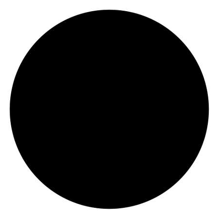 Filled circle raster icon on a white background. An isolated flat icon illustration of filled circle with nobody.の写真素材