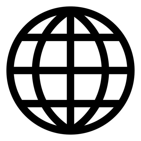 Global raster illustration on a white background. An isolated flat icon illustration of global with nobody.の写真素材