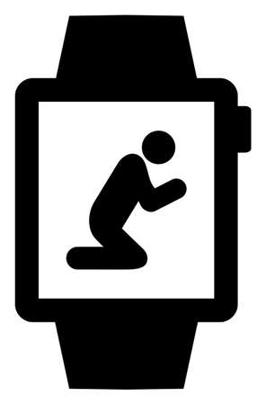 Pray gadget watches raster icon on a white background. An isolated flat icon illustration of pray gadget watches with nobody.の写真素材
