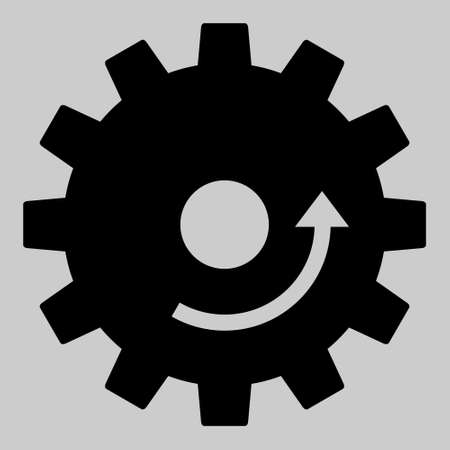 Gear rotation vector icon. An isolated flat icon illustration of gear rotation with nobody.のイラスト素材