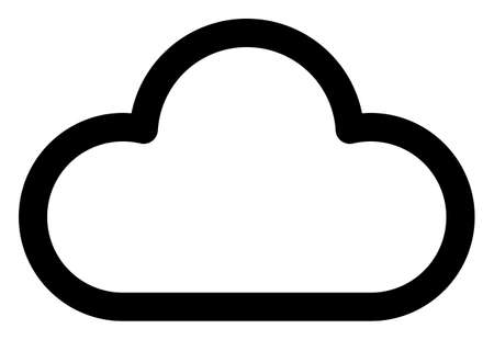 Cloud frame vector icon on a white background. An isolated flat icon illustration of cloud frame.のイラスト素材