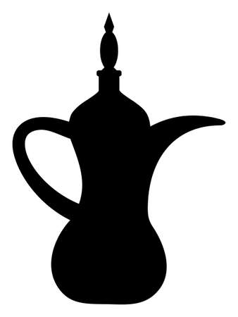Coffee pot vector illustration on a white background. An isolated flat icon illustration of coffee pot.のイラスト素材