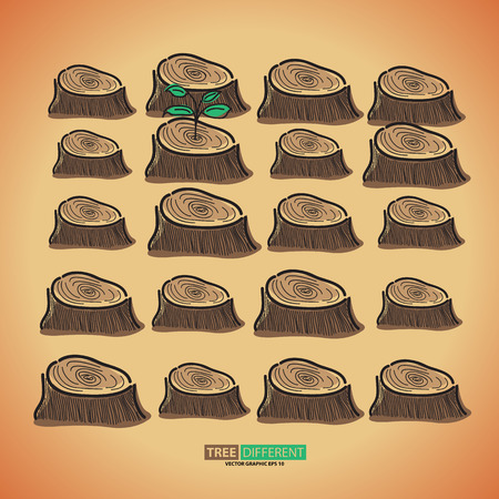 Vector images of trees, Different conceptsのイラスト素材