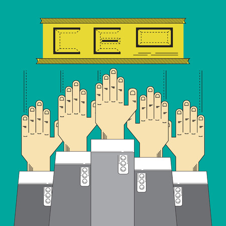 hands up catch business positionのイラスト素材