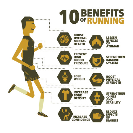 benefits of running vector designのイラスト素材