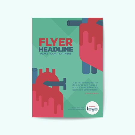 Cardiac Theme Poster Brochure design Layout template in A4 size designのイラスト素材