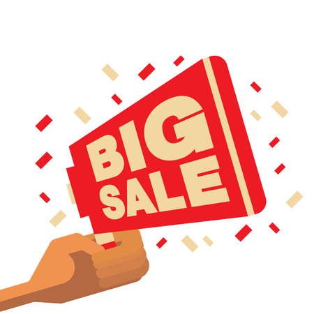 Big sales symbol for poster. vector illustration flat design artのイラスト素材