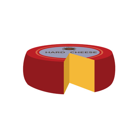 Wheel cheese icon on white background. Vector illustrationのイラスト素材