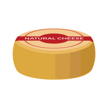 Whole wheel cheese icon on white background. Vector illustrationのイラスト素材