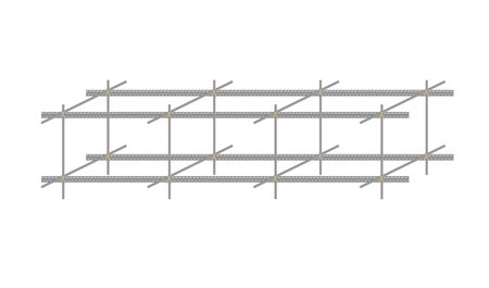 A tied rebar cage, vector imageのイラスト素材