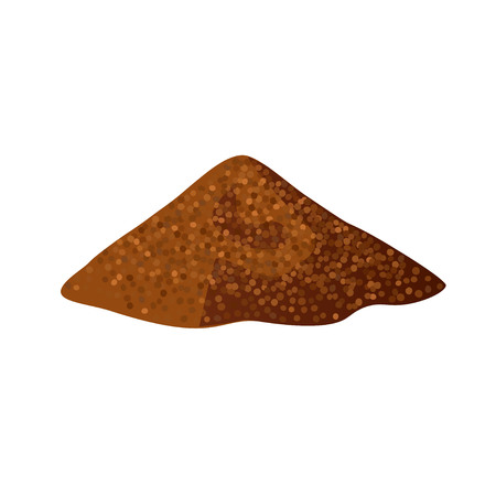 Heap of ground spices on white backgroundのイラスト素材