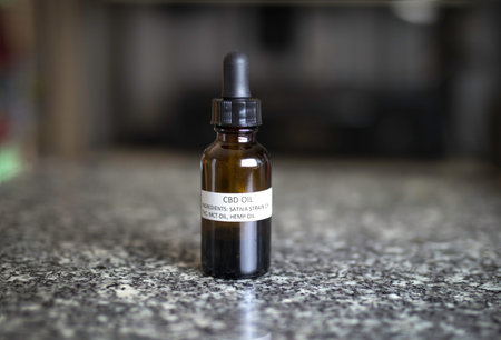 Bottle Of CBD Hemp Oil Product