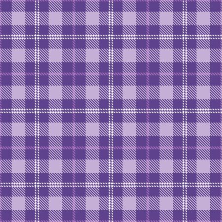 Purple  and  White  Tartan Plaid Scottish Seamless Pattern. Texture from tartan, plaid, tablecloths, shirts, clothes, dresses, bedding, blankets and other textile.のイラスト素材