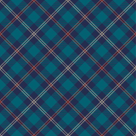 Dark Turquoise, Red and White  Tartan Plaid Scottish Seamless Pattern. Texture from tartan, plaid, tablecloths, shirts, clothes, dresses, bedding, blankets and other textile.のイラスト素材