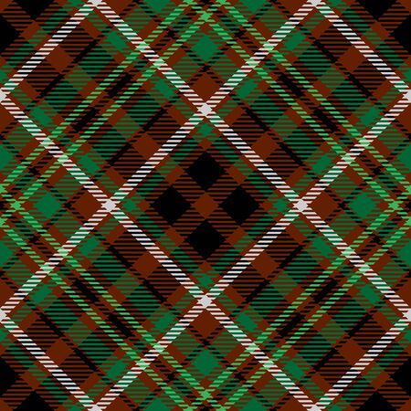 Brown Green Tartan Plaid Scottish Seamless Pattern. Texture from tartan, plaid, tablecloths, shirts, clothes, dresses, bedding, blankets and other textileのイラスト素材