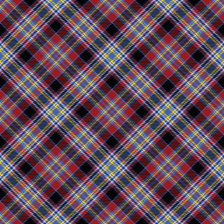 Red,Black,Yellow,Blue and Purple Tartan Plaid Scottish Seamless Pattern. Texture from tartan, plaid, tablecloths, shirts, clothes, dresses, bedding, blankets and other textile.のイラスト素材