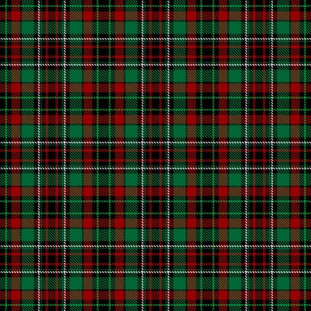 Green,Red,Black and White Tartan Plaid Scottish Seamless Pattern. Texture from tartan, plaid, tablecloths, shirts, clothes, dresses, bedding, blankets and other textile.のイラスト素材