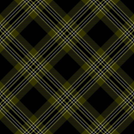 Black,Green and White Tartan Plaid Scottish Seamless Pattern. Texture from tartan, plaid, tablecloths, shirts, clothes, dresses, bedding, blankets and other textile.のイラスト素材
