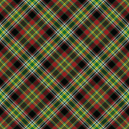Green,Red,Black,Yellow and Gray Tartan Plaid Scottish Seamless Pattern. Texture from tartan, plaid, tablecloths, shirts, clothes, dresses, bedding, blankets and other textile.のイラスト素材