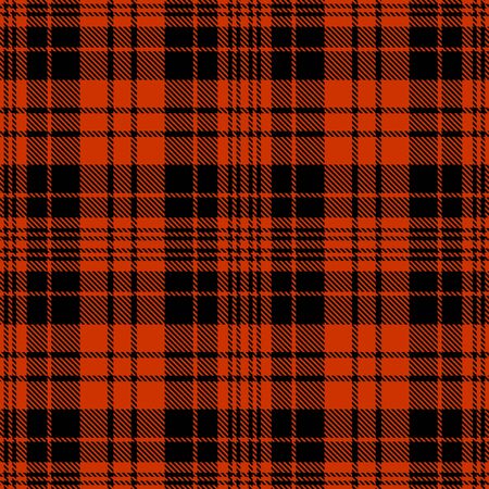 Black and Dark Orange Tartan Plaid Scottish Seamless Pattern. Texture from tartan, plaid, tablecloths, shirts, clothes, dresses, bedding, blankets and other textile.のイラスト素材
