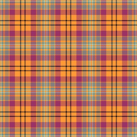 Orange,Purple,Black,Blue and Gray Tartan Plaid Scottish Seamless Pattern. Texture from tartan, plaid, tablecloths, shirts, clothes, dresses, bedding, blankets and other textile.のイラスト素材