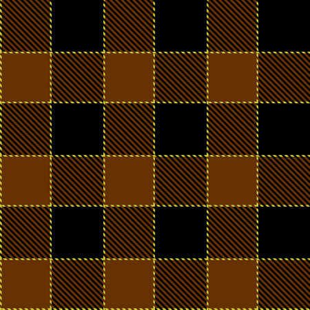 Brown.Black and Yellow Tartan Plaid Scottish Seamless Pattern. Texture from tartan, plaid, tablecloths, shirts, clothes, dresses, bedding, blankets and other textile.のイラスト素材