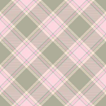 Pink,Green and Beige Tartan Plaid Scottish Seamless Pattern. Texture from tartan, plaid, tablecloths, shirts, clothes, dresses, bedding, blankets and other textile.のイラスト素材