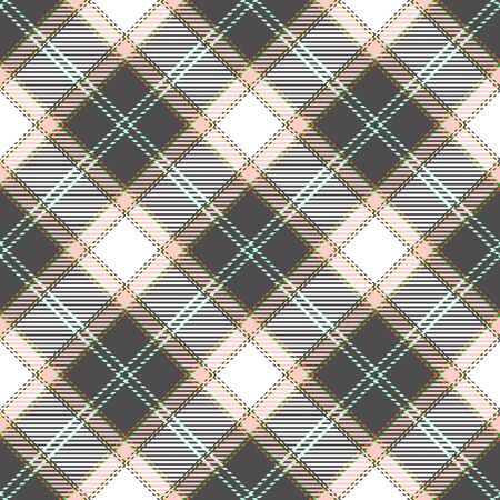Gray,White and Beige Tartan Plaid Scottish Seamless Pattern. Texture from tartan, plaid, tablecloths, shirts, clothes, dresses, bedding, blankets and other textile.のイラスト素材