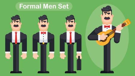 Set of professional men. men of different occupations. flat style vector illustrationのイラスト素材