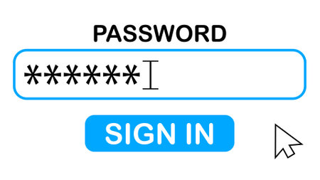 Password filling interface. user sign in page concept. vector illustrationのイラスト素材