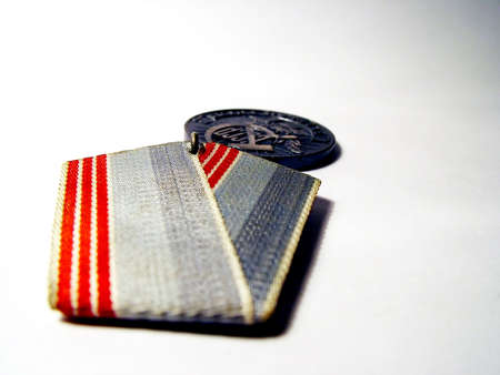 Soviet medal (label on medal means "work veteran"), dream toneの写真素材