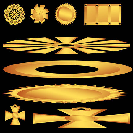 Vector set of decorative elementsのイラスト素材