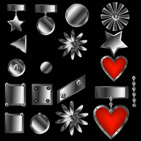 A set of decorations and awards styleのイラスト素材