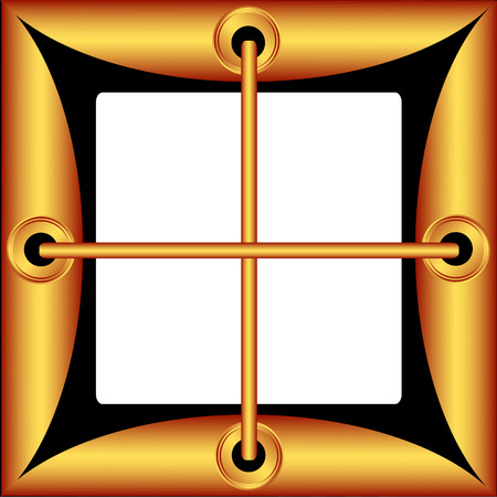 An abstract object with a frame for an inscriptionのイラスト素材