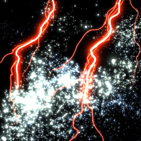 Electric flashes in a far unknown galaxy