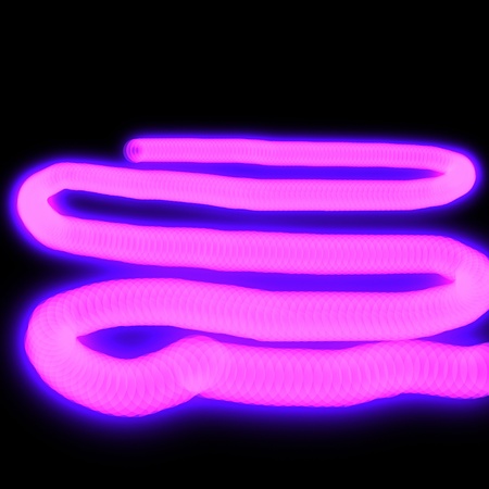 Gas-filled tube is glowing orange lightの写真素材