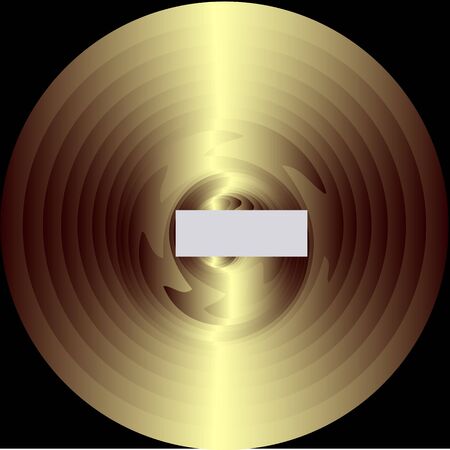 Vector image saucer painted with gold gradientのイラスト素材