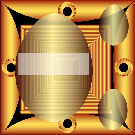 Decorative easter set against the backdrop of a square tileのイラスト素材