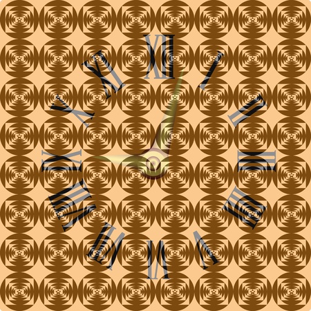 Decorative Figure on the clock background seamless pattern wallpaperのイラスト素材