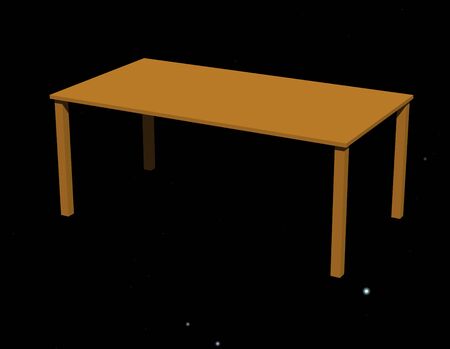 A wooden table painted with yellow paint on the starry skyの写真素材