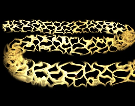 Decorative gold grid pattern on the decorative black backgroundの写真素材