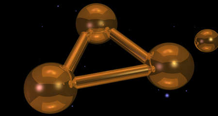 Unidentified spherical objects on the background of the skyの写真素材