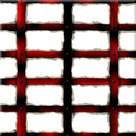 Abstract seamless texture in the form of a wooden cageの写真素材