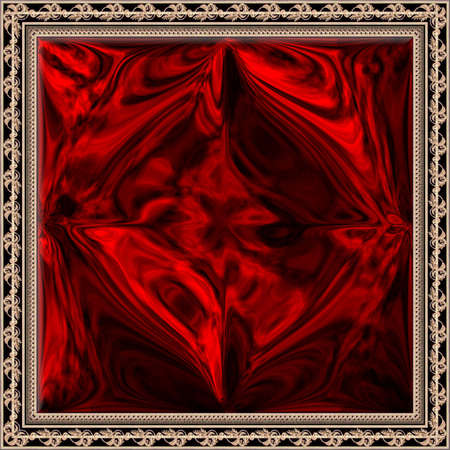 Seamless texture in abstract decorative square frameの写真素材